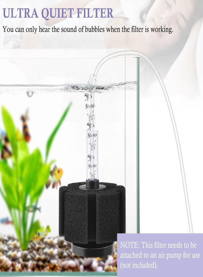 FEDOUR Aquarium Sponge Filter, Ultra Quiet Aeration Bio Sponge Filters for Breeding Fry Shrimp Betta Fish Tank, Efficient Submersible Aquarium Filter for up to 100Gallon Tank (M for up to 50gallon) - Image 5